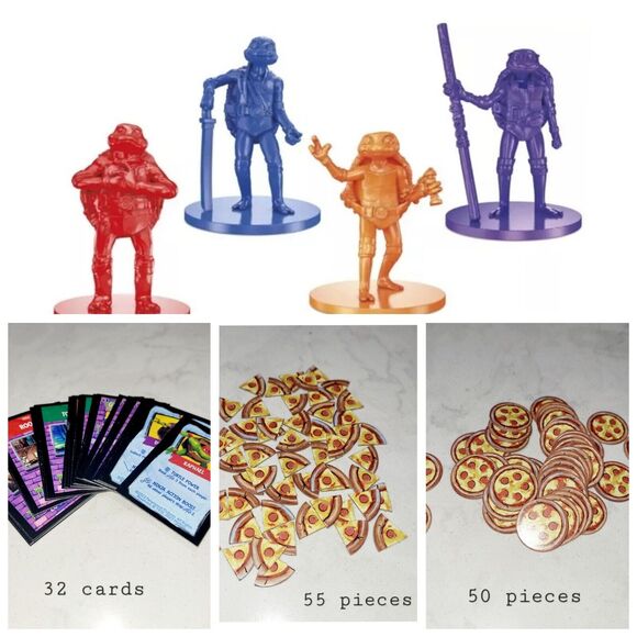 TMNT Monopoly Mutant Mayhem Replacement Movers & Cards & Pizza Pieces - Picture 1 of 9